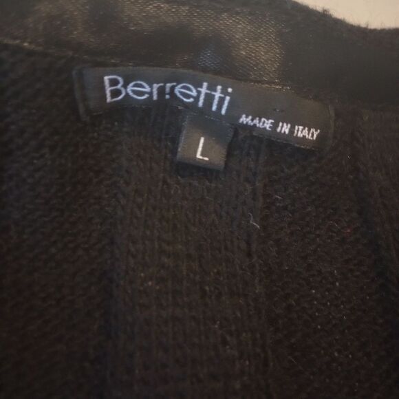 Berretti Italia mohair and acrylic ribbed ruffle trim short sleeve open … - Picture 5 of 11